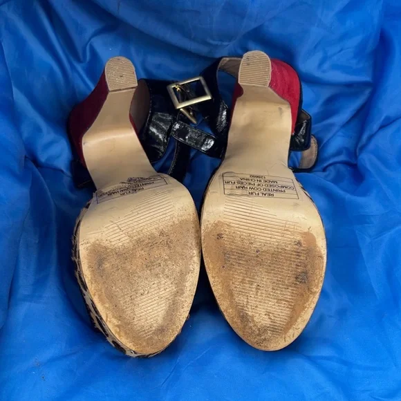 Steve Madden Black and Red Platform Heels - Picture 4 of 4